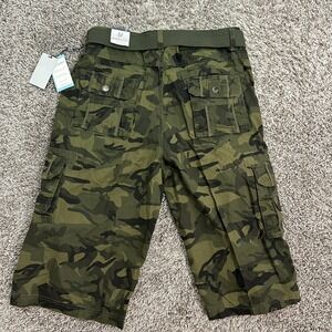 Kilburne Finch Shorts Mens 38 Green Woodland Camo Cargo Canvas Baggy Utility New